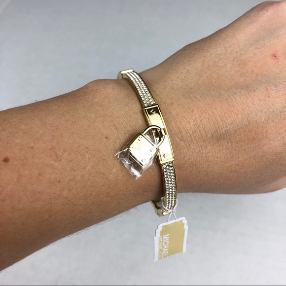 Michael Kors Gold Padlock Charm Bangle - Picture 7 of 7